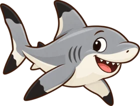Blacktip reef shark, a cartoon from Thought Zoo