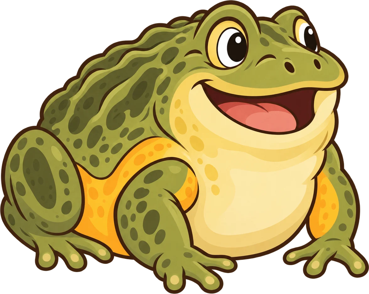 African bullfrog, a cartoon from Thought Zoo