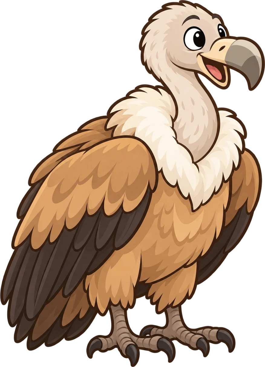 Griffon vulture, a cartoon from Thought Zoo