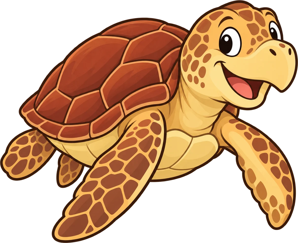Loggerhead turtle, a cartoon from Thought Zoo