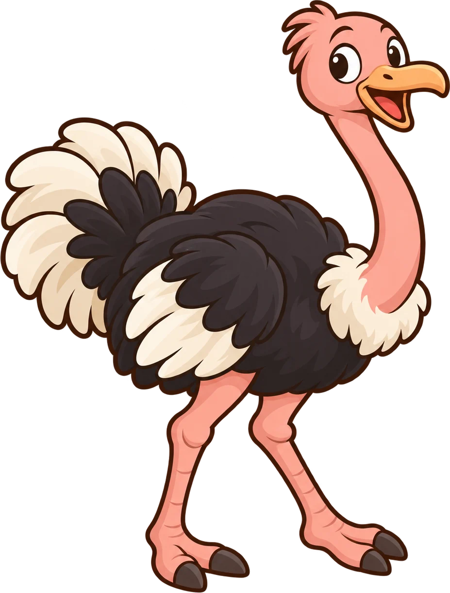 Ostrich, a cartoon from Thought Zoo