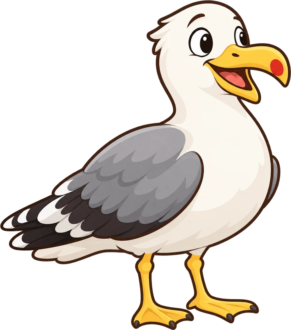 Seagull, a cartoon from Thought Zoo