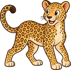 Leopard, crtež iz igre Thought Zoo