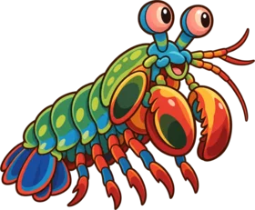 Mantis shrimp, a cartoon from Thought Zoo
