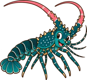 Spiny lobster, a cartoon from Thought Zoo